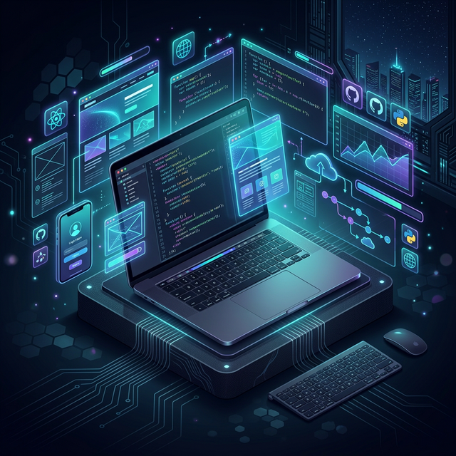 Prajna World Tech Futuristic Tech Illustration for SEO